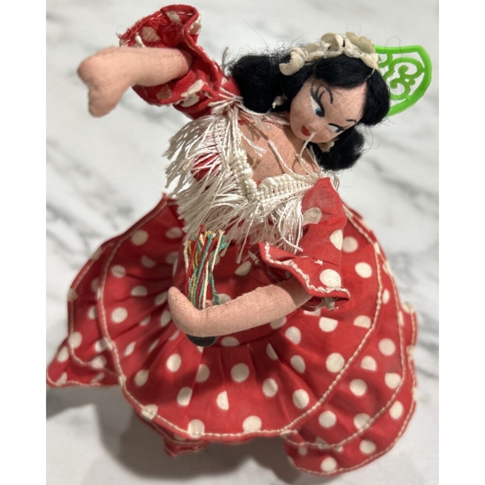 Vintage Muneca Flexible Artesania Beibi Doll Micaela Flamenco Micaela Spain 7.5"